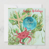 Prettig vakantie Rode Krab Kustplein Groet Kaart (Voorkant)