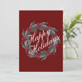 Prettig Vakantie Script Eenvoudig Schattig Festief Feestdagenkaart