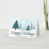 Prettig Vakantie Team Schoon Winter Landschap Bedr Feestdagen Kaart (Voorkant)