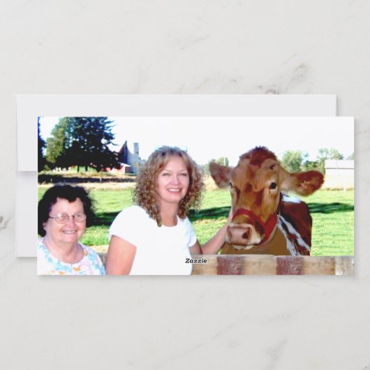 Prettig Vakantie Zuivelboerderij Familie Fotokaart Feestdagenkaart (Achterkant)