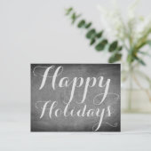 Prettig Vakantiedrukwerk op Schoolbord Aangepaste  Feestdagenkaart (Staand voorkant)