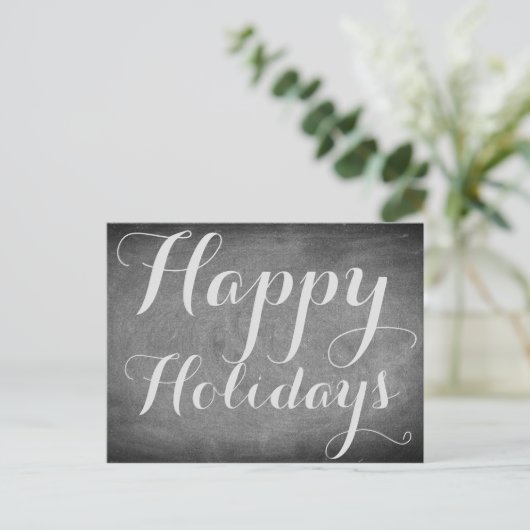 Prettig Vakantiedrukwerk op Schoolbord Aangepaste  Feestdagenkaart (Staand voorkant)