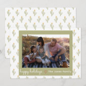 Prettig vakantiefeest Cactustype Wenskaart Feestdagenkaart (Voorkant / Achterkant)