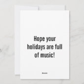 Prettig vakantiefeest en dat hele jazz-saxofonist feestdagenkaart (Achterkant)