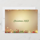 Prettig vakantiefeest Holly Foto Kerstkaart (Achterkant)