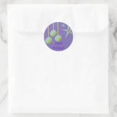 Prettig vakantiefeest Iridiserende Ontwerpen Ronde Sticker (Tas)