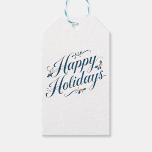 Prettig Vakantiefeest Kerstmis Familie Nieuwjaar Cadeaulabel