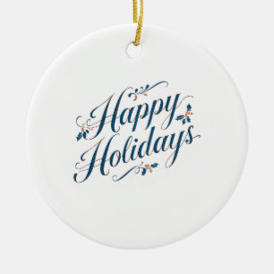 Prettig Vakantiefeest Kerstmis Familie Nieuwjaar Keramisch Ornament