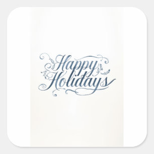 Prettig vakantiefeest Kerstmis Familie Nieuwjaar Vierkante Sticker