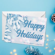 Prettig Vakantiefeest Mooie Blauwe Wintervlokken