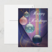 Prettig vakantiefeest Multi Bollen Vakantie Ansich Feestdagenkaart (Voorkant / Achterkant)