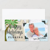 Prettig Vakantiefeest Nautisch Tropisch Florida Va Feestdagenkaart (Voorkant / Achterkant)