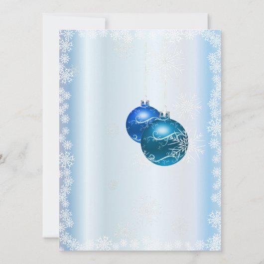 Prettig  vakantiefeest op ijsblauw kaart (Achterkant)