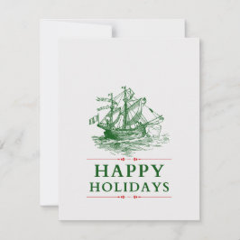 Prettig Vakantiefeest- Piratenschip Feestdagenkaart