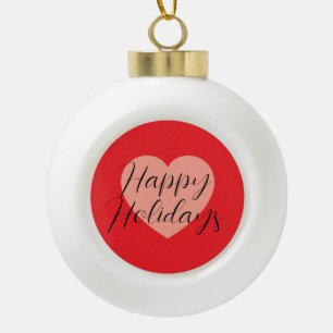 Prettig Vakantiefeest Vrolijk Kerstfeest Vakantie  Keramische Bal Ornament