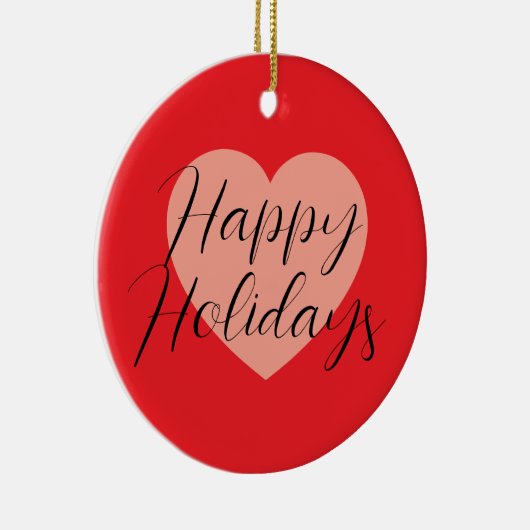 Prettig Vakantiefeest Vrolijk Kerstfeest Vakantiet Keramisch Ornament (Rechts)