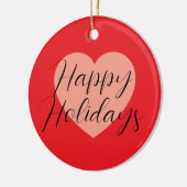 Prettig Vakantiefeest Vrolijk Kerstfeest Vakantiet Keramisch Ornament (Links)