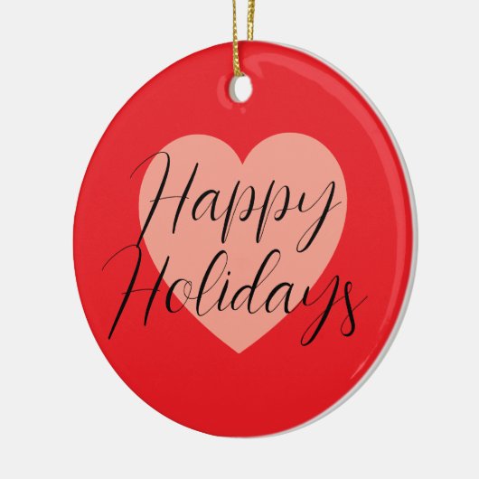 Prettig Vakantiefeest Vrolijk Kerstfeest Vakantiet Keramisch Ornament (Links)