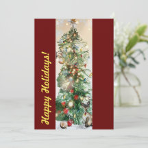 Prettig vakantiekaart met kerstboom