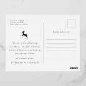 Prettig vakantieseizoen Landelijke dennenkrans hou Folie Feestdagen Briefkaart (Achterkant)