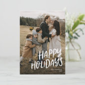 Prettig Vakantieseizoen Moderne Lettering Eenvoudi Feestdagenkaart (Staand voorkant)