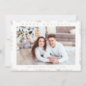 Prettig Vakantieseizoen Moderne Minimale Plaid Fot Feestdagenkaart (Voorkant)