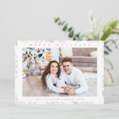 Prettig Vakantieseizoen Moderne Minimale Plaid Fot Feestdagenkaart (Staand voorkant)