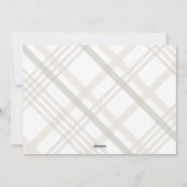 Prettig Vakantieseizoen Moderne Minimale Plaid Fot Feestdagenkaart (Achterkant)