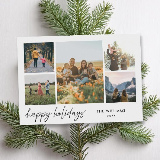 Prettig Vakantieseizoen Moderne Minimalistische 5  Feestdagenkaart