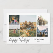 Prettig Vakantieseizoen Moderne Minimalistische 5  Feestdagenkaart (Voorkant)