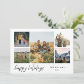 Prettig Vakantieseizoen Moderne Minimalistische 5  Feestdagenkaart (Staand voorkant)