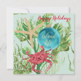 Prettig vakantieseizoen Rode Krab Kustplein Groet Kaart