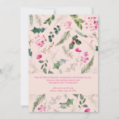 Prettig Vakantieseizoen Roze Groene Boog Foto Feestdagenkaart (Achterkant)