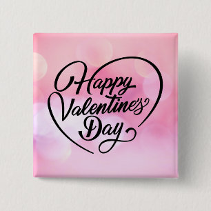 Prettig Valentijnsdag-23823 Vierkante Button 5,1 Cm