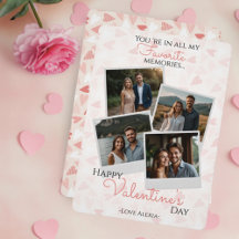 Prettig Valentijnsdag 4 Fotosamenstelling Roze Har