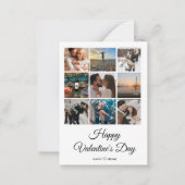 prettig valentijnsdag 9 foto collage gepersonalise notitiekaartje (Voorkant)