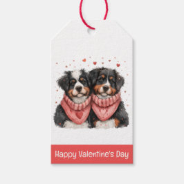Prettig Valentijnsdag Bernese Berghonden Cadeaulabel