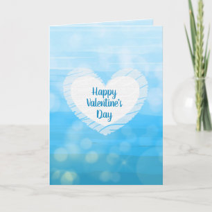 Prettig Valentijnsdag Blauw Ombre Kaart