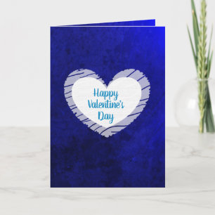 Prettig Valentijnsdag Blauw Ombre Kaart