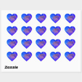 Prettig Valentijnsdag blauwe hart lettering Sticker (Vel)