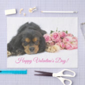 Prettig Valentijnsdag Cavalier King Charles Tissuepapier (Craft)