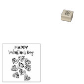 Prettig Valentijnsdag Cute Chic Zebra Gestreept Ha Rubberstempel (Gestempeld)
