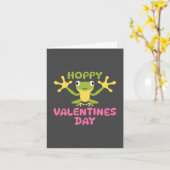 Prettig Valentijnsdag Cute Frog Kaart (Gele Bloem)