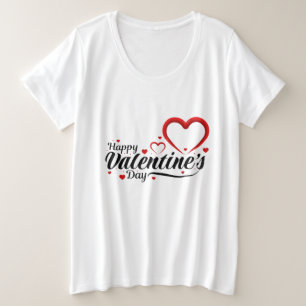 Prettig Valentijnsdag, de Liefde Is in de Lucht Al Grote Maat T-shirt