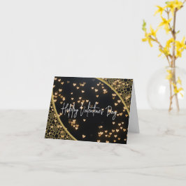 Prettig Valentijnsdag - Elegante gouden kleur deta Kaart