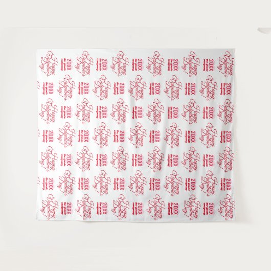 Prettig Valentijnsdag | Feest Fotobackdrop Wandkleed (Voorkant (horizontaal))