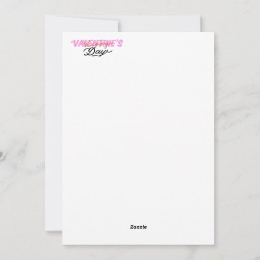 Prettig Valentijnsdag Feestdagenkaart (Achterkant)