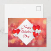 Prettig Valentijnsdag Feestdagenkaart (Voorkant / Achterkant)