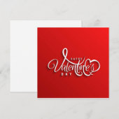 Prettig Valentijnsdag Feestdagenkaart (Voorkant / Achterkant)