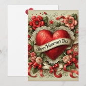 Prettig Valentijnsdag Feestdagenkaart (Voorkant / Achterkant)